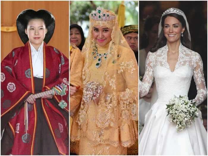 23 photos that show what royal wedding dresses look like around the world