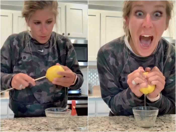 People on TikTok are sharing a hack for squeezing the juice from a lemon while avoiding the seeds and sticky mess