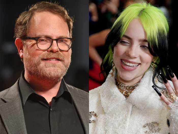 Watch 'The Office' superfan Billie Eilish get quizzed by Rainn Wilson after watching the show for a 15th time