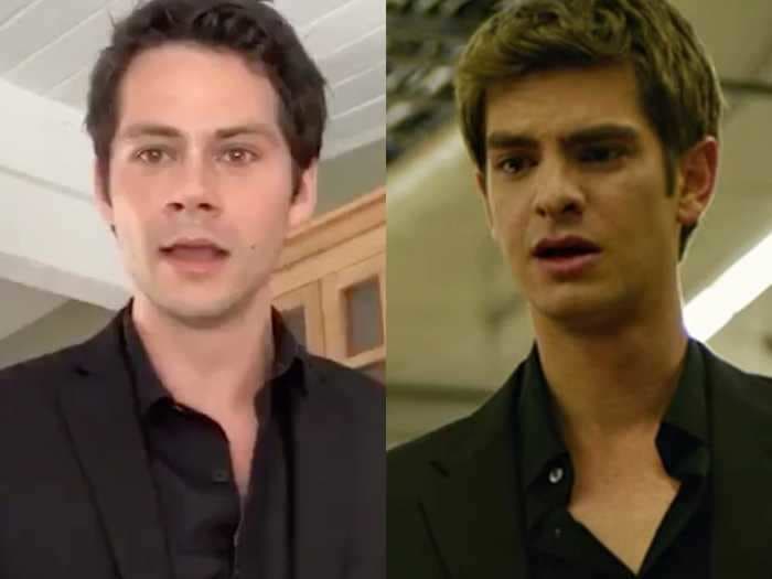 'Teen Wolf' star Dylan O'Brien flawlessly recreated a scene from 'The Social Network' and Andrew Garfield gave his seal of approval