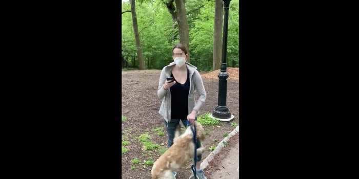 A white woman who called the police on a black man telling her to put her dog on a leash says she's 'not a racist'