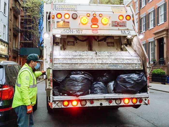 An NYC sanitation worker who's been on the job for 25 years explains the changes he's seen in the city throughout the pandemic, from lots of cardboard boxes to the loss of human interaction