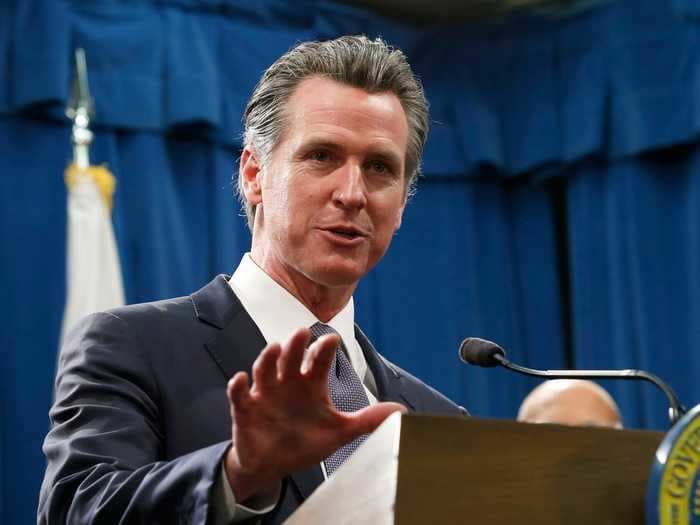 Governor Gavin Newsom and California state representatives call for a ban of controversial neck hold used by police