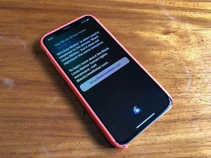 Apple and Google have trained their virtual assistants to rebut 'All lives matter'