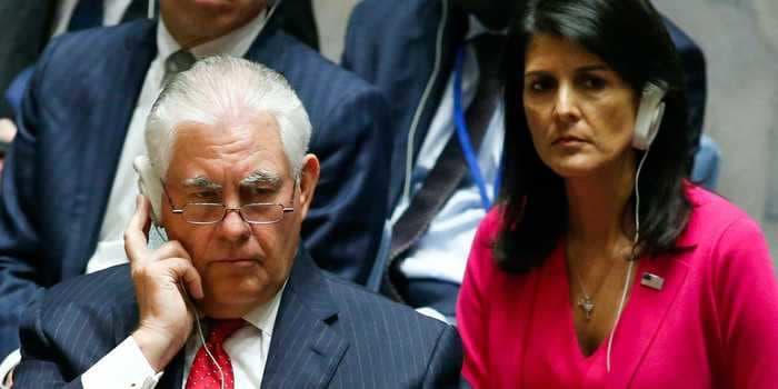 Trump told John Bolton that Secretary of State Rex Tillerson called Nikki Haley a 'c---,' according to Bolton's new book