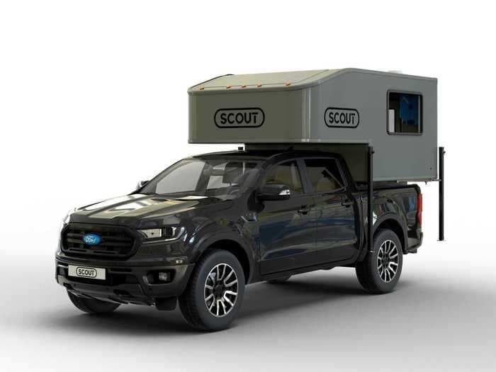 The $19,200 Yoho camper can be mounted on a pickup truck and sleep up to four people — see inside