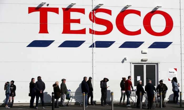 British grocery chain Tesco saw online sales jump 48% in the three months to May. It has been the 'port of call' for many UK customers during the pandemic, one analyst said.