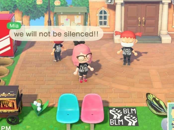 'Animal Crossing' users are wearing Black Lives Matter shirts, making signs, and organizing virtual protests