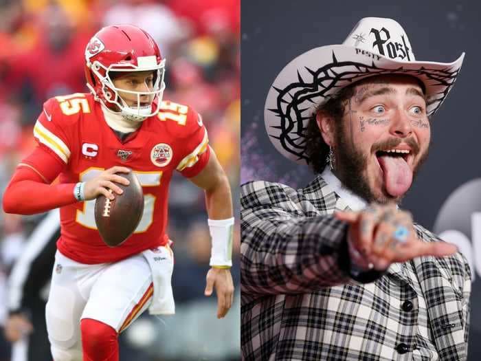 Post Malone lost to Patrick Mahomes in beer pong so badly the singer got a tattoo of his autograph
