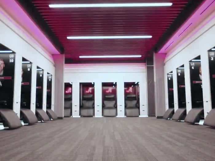 Take a peek at Alabama football's stunning new locker room that was part of a $16 million renovation