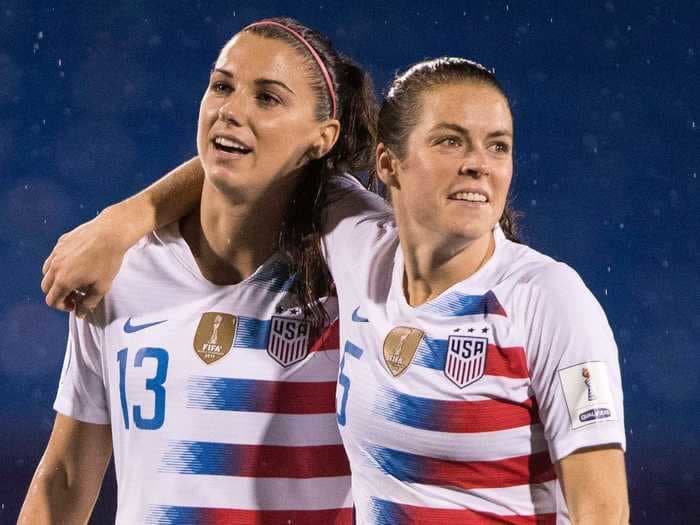 Alex Morgan revealed the origin story behind her iconic World Cup tea-sipping celebration and how she was surprised she remembered to do it at all