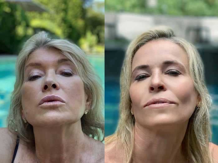 Martha Stewart had the perfect response to Chelsea Handler copying her sultry pool selfie