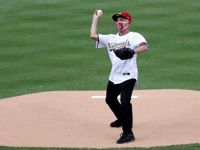 Fauci threw out the ceremonial first pitch to the MLB season, and it did not go well