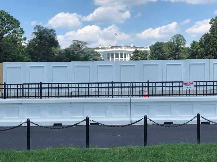 The White House is building a massive 'anti-climb' wall following protests. These photos show the evolution of White House fencing over the years