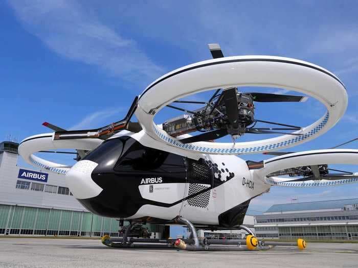 Airbus' new eVTOL that aims to usher in an era of flying taxis just took its first public flight – take a look at CityAirbus