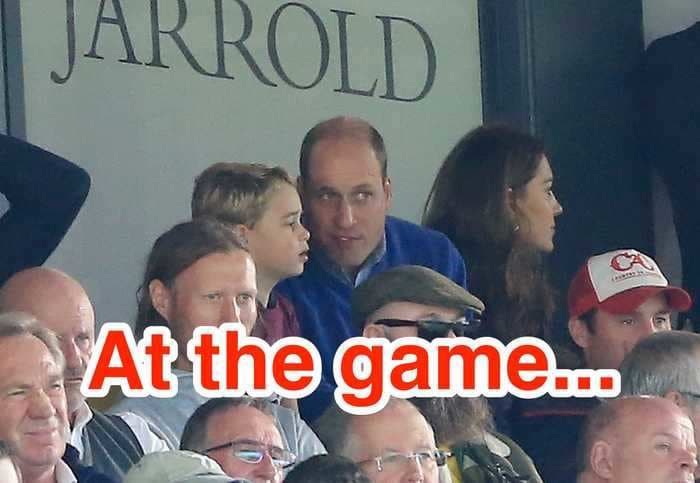 Prince William joked that his son George will become a pro footballer, and the record goalscorer for his favorite Premier League team