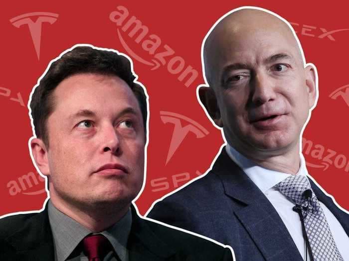 A history of the rivalry between Elon Musk and Jeff Bezos, 2 of the world's most powerful CEOs who have been feuding for over 15 years