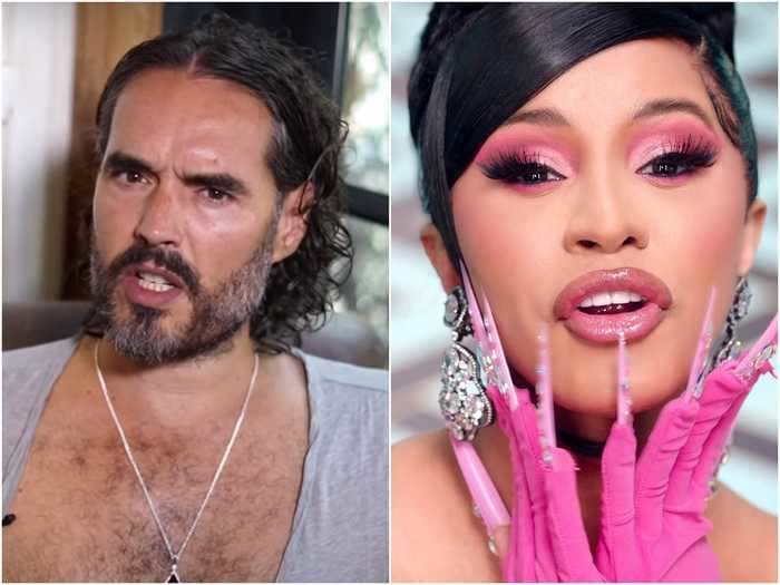 Russell Brand is being called out for 'mansplaining' Cardi B and Megan Thee Stallion's 'WAP' video