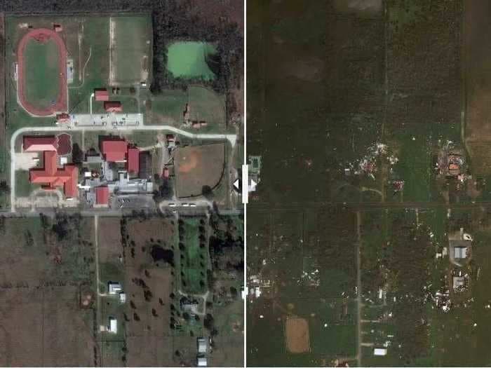 Stark before-and-after images taken from space reveal Hurricane Laura's damage in Louisiana