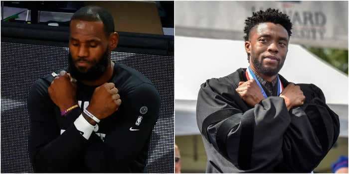 Lebron James gave a 'Wakanda' salute in memory of Chadwick Boseman at the NBA playoffs