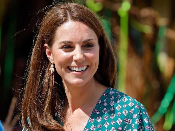 Kate Middleton wore a $13 Zara dress designed with a thigh-high slit during a Zoom call