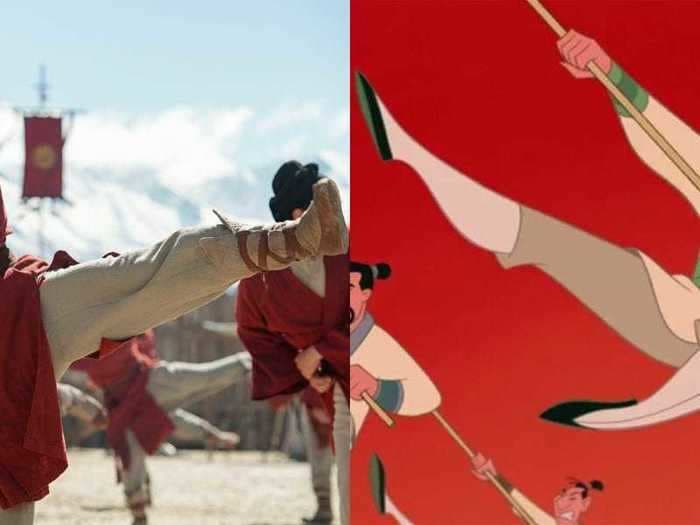 How 9 key moments in the live-action 'Mulan' compare to the animated movie