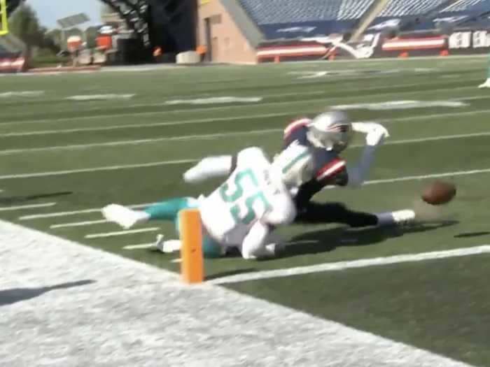 Patriots wide receiver N'Keal Harry fumbled into the end zone, highlighting one of the most frustrating rules in the NFL
