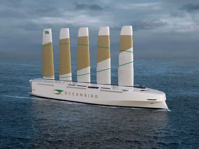 This cargo-ship concept is powered by gigantic wings and wants to reduce emissions by 90% — check out 'Oceanbird'