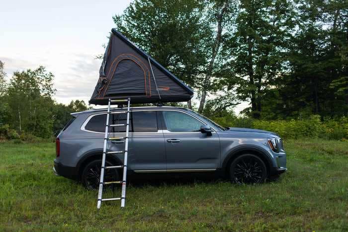 I slept in the Kia Telluride's $3,400 roof tent and it made camping fun - even for a longtime hater like me