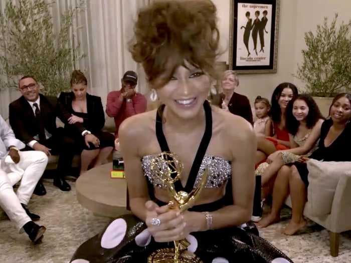 Zendaya's Emmys hairstylist shares how he created the star's casual updo for the awards show