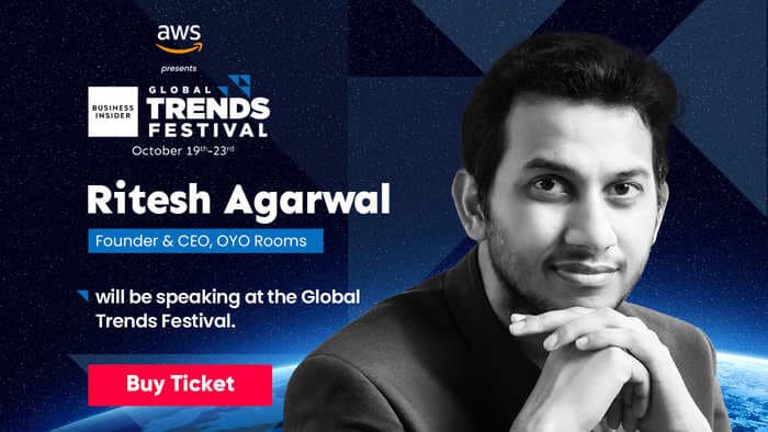 Watch out for OYO’s billionaire founder Ritesh Agarwal talking tech at Global Trends Festival 2020