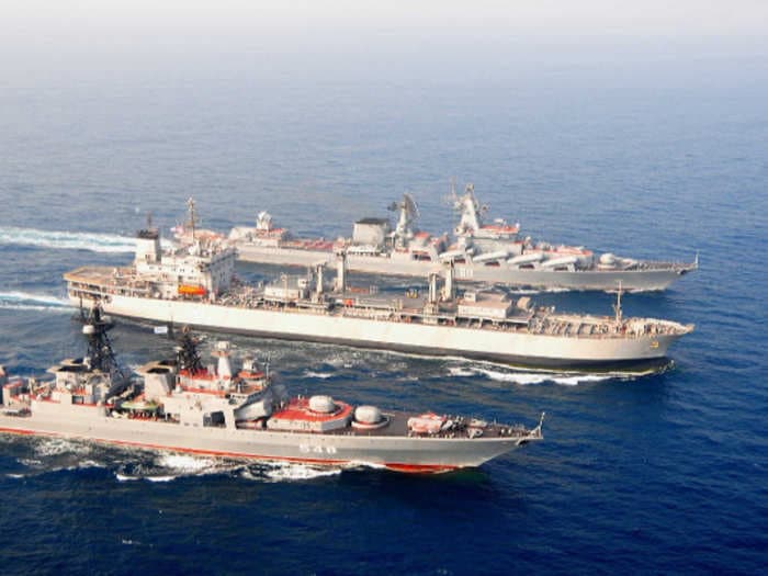 Indian Navy takes to seas with Russia and QUAD countries