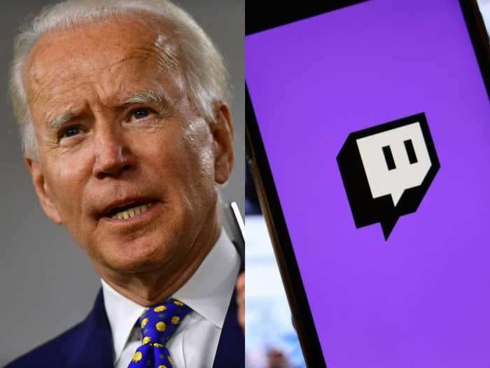 The Biden campaign is using streaming platform Twitch to broadcast lo-fi train footage between stops on his tour