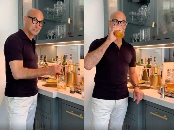 Stanley Tucci taught fans how to make the perfect Old Fashioned before noon, and mixologists say he 'nailed it'