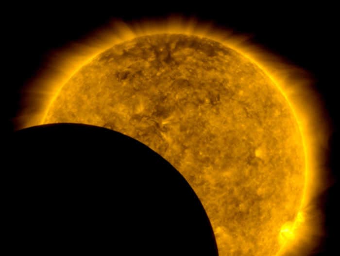 The Moon photobombs NASA's view of the Sun