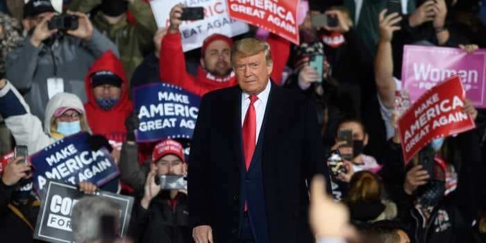 Trump told a rally crowd in swing-state Pennsylvania that he was only there because of how badly his campaign is going