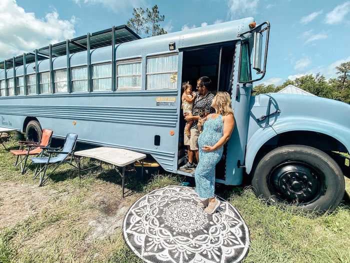 20 photos of families living in converted school buses that will make you rethink your living space