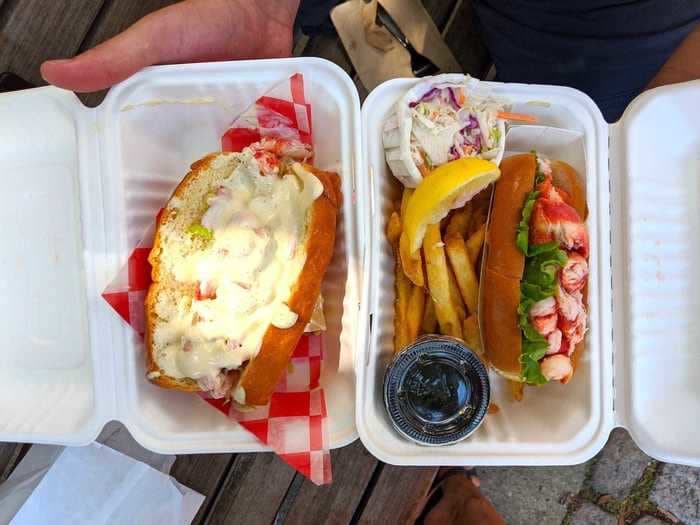 I tried 2 of the best lobster rolls in Portland, Maine, and they couldn't have been more different