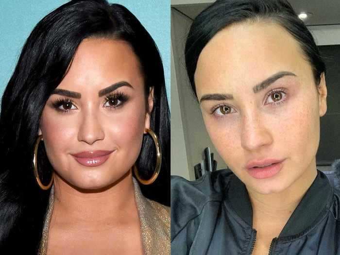 31 celebrities who ditched makeup in 2020