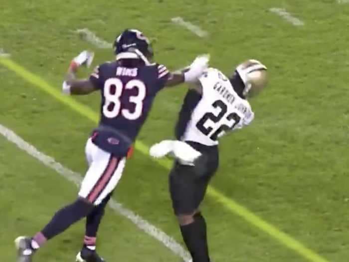 Chicago Bears wide receiver Javon Wims threw an ugly sucker-punch at Saints defender and was ejected in a tie game