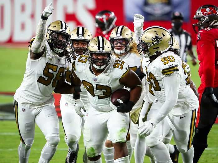 The Saints threw a dance party in the locker room after beating the Buccaneers with the most impressive win of the NFL season