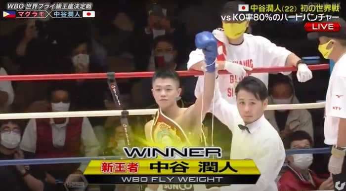 A Japanese boxer is being tipped for stardom after the 22-year-old smashed a ranked contender to smithereens