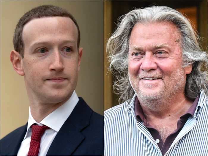 Facebook shut down a network of Steve Bannon-linked pages for spreading election misinformation – but unlike Twitter, it hasn't banned Trump's former chief strategist