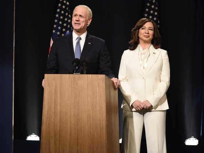 How 'Saturday Night Live' perfectly re-created Kamala Harris' white pantsuit for Maya Rudolph in under 2 hours