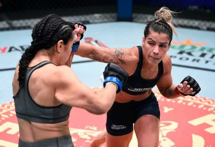 A 26-year-old fighter earned an instant UFC contract after putting her opponent down and out with impressive, rapid-fire fists
