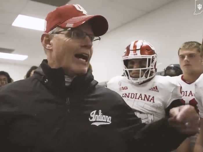 Indiana head coach Tom Allen gave an impassioned, inspirational speech to his team after their loss to Ohio State