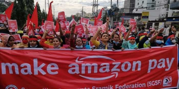 Amazon workers and activism groups are staging Black Friday protests around the world, while the company tries to placate workers with $300 holiday bonuses