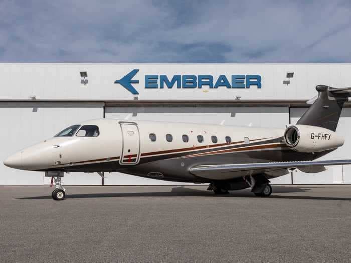 Embraer's brand-new $21 million private jet that can fly non-stop from New York to London just entered service with Flexjets as its first operator