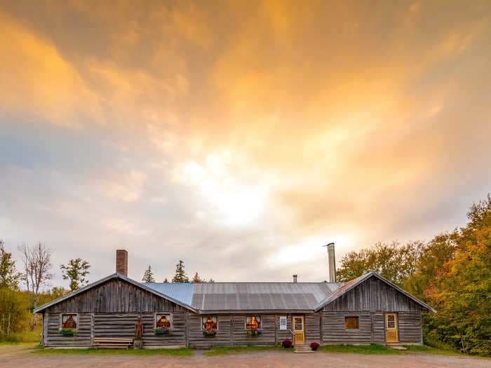 You can visit a maple 'sugar camp' that has special cocktails, syrup tastings, and fireside dining