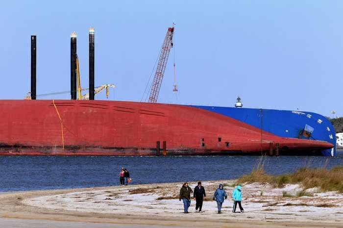 Cargo ship traded small cars for heavier Kia Telluride SUVs before capsizing in Georgia, investigation finds